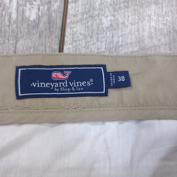 Vineyard Vines Breaker Short Mens 38 Beige Broken In Chino Classic Twill Walking - Picture 7 of 9